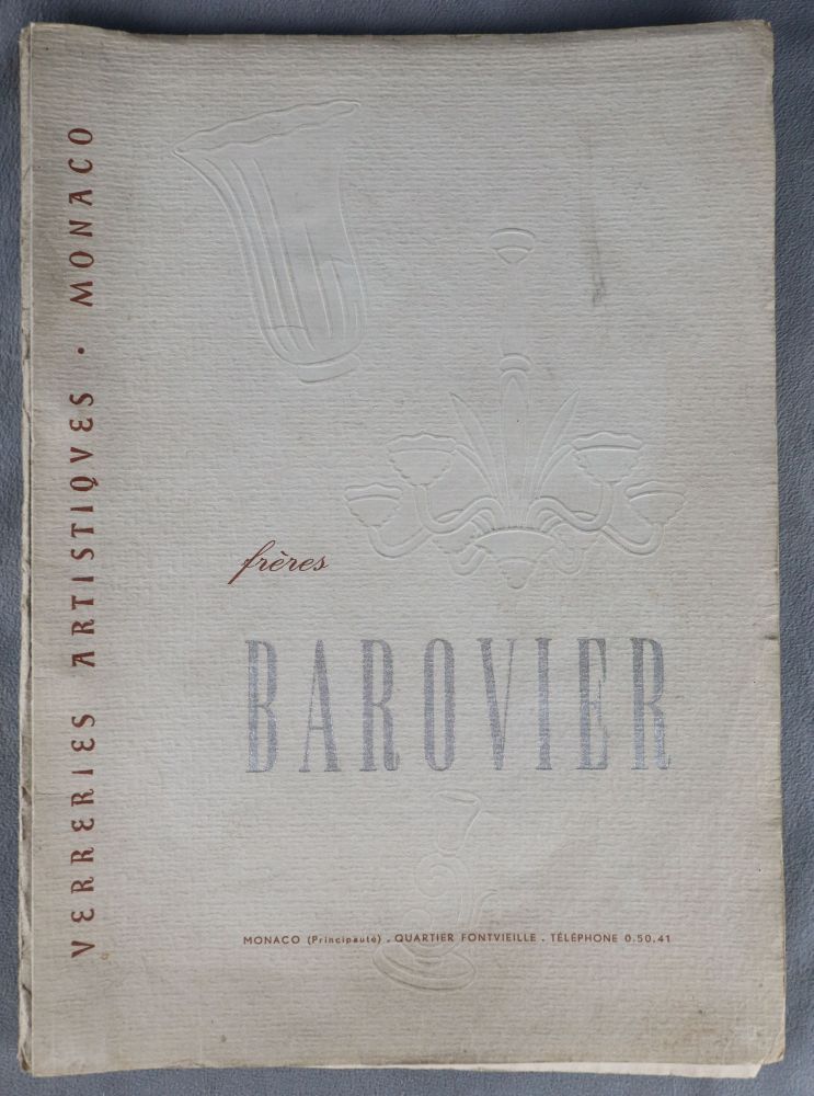 VERRERIES ARTISTIQUES DES FRÈRES BAROVIER - MAÎTRES VERRIERS DE VENISE - 1952 - COUVERTURE